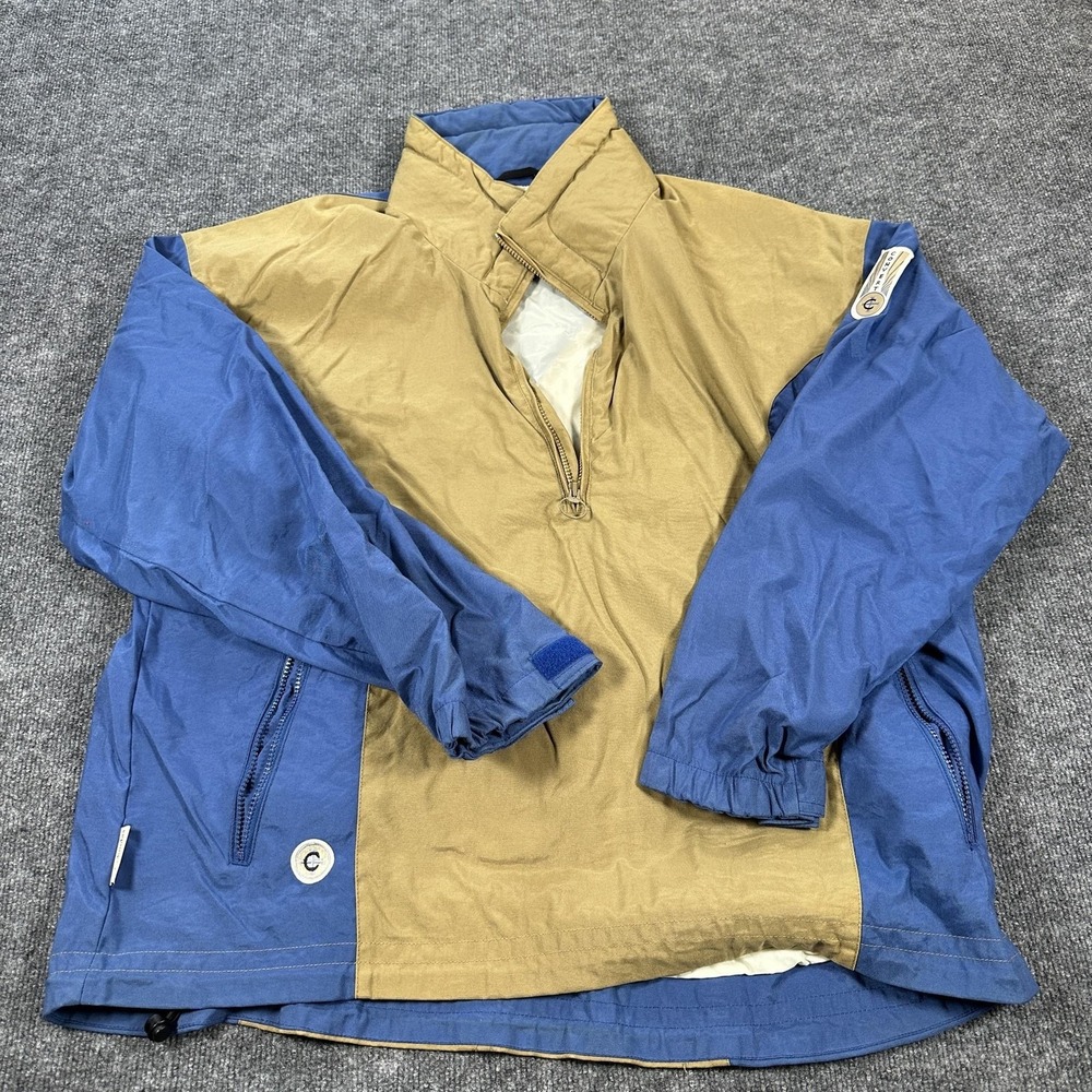 Vintage Columbia Jacket Mens XL Blue Colorblock Convert Anorak 1/4 Zip Ski 90s